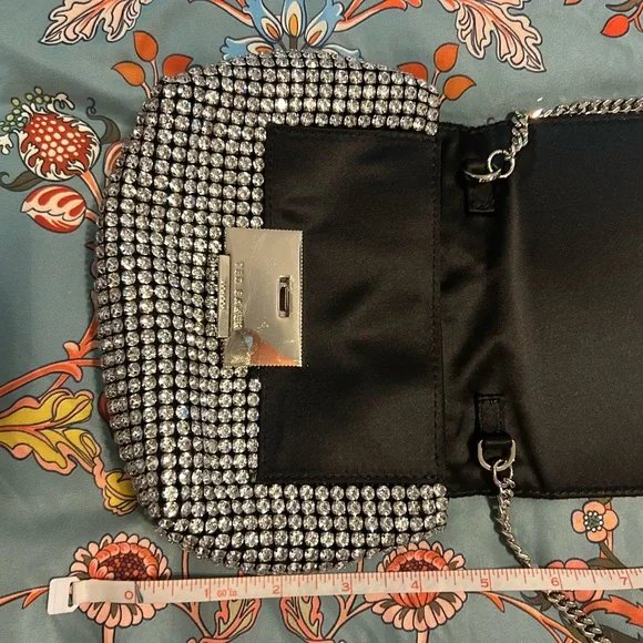 Brand New! Ted Baker London Black and Rhinestone Crossbody Bag - Picture 8 of 8